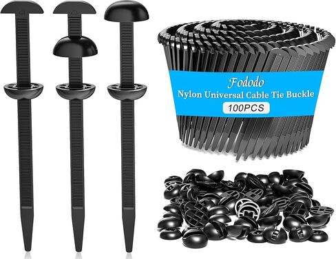 50Pcs Nylon Universal Cable Tie Buckle for Car, Upgraded Automotive Zipper Clips, Heavy Duty Self-Locking Zip Ties Holder with Pin & Button,Top Movable Dome Design in Saudi Arabia