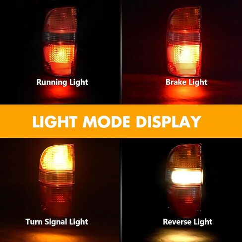 Tail Light Assembly Compatible with 1995-2000 Toyota Tacoma,Halogen Taillights Brake Lamp Reverse Light Replacement Driver Passenge Side TO2800116 TO2801116 81560-04030 81550-04030-W/Bulbs&Harness in Kuwait