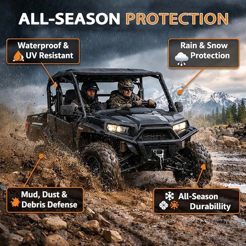 Heavy Duty UTV Cover for Polaris Xpedition ADV 2024-2026, Water Resistant All-Weather Utility Vehicle Cover, Windproof Side-by-Side Cover for Outdoor Storage in Saudi Arabia