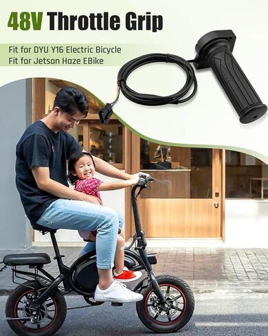48V Throttle Grip Replacement Fit for Jetson Haze Folding EBike，Fit for DYU Y16 Electric Bicycle with Cruise Control Button and LCD Voltage Display in Saudi Arabia