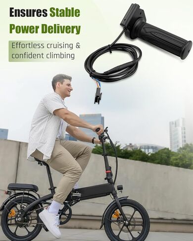 48V Throttle Grip Replacement Fit for Jetson Haze Folding EBike，Fit for DYU Y16 Electric Bicycle with Cruise Control Button and LCD Voltage Display in Saudi Arabia