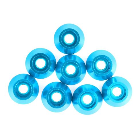 8pcs Aluminum Alloy M - 4 Cup Head Screw Gaskets for 1/10 RC Model Cars - Lightweight, High Strength, Precision CNC Machined, Blue - Durable Spare Parts for RC Enthusiasts (Blue) in Saudi Arabia