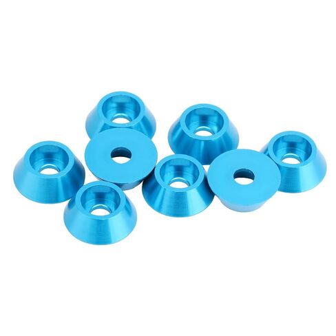 8pcs Aluminum Alloy M - 4 Cup Head Screw Gaskets for 1/10 RC Model Cars - Lightweight, High Strength, Precision CNC Machined, Blue - Durable Spare Parts for RC Enthusiasts (Blue) in Saudi Arabia