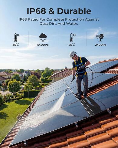 200W Solar Panel, N-Type 16BB 12V 200 Watt Solar Panel with 25.6% High Efficiency, IP68 Waterproof & 30-Year Long-Lasting Design, for RV, Van, Marine, Rooftop, Cabin & Off-Grid Power Systems in Kuwait