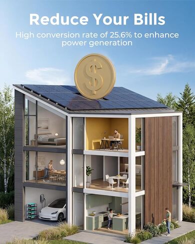 200W Solar Panel, N-Type 16BB 12V 200 Watt Solar Panel with 25.6% High Efficiency, IP68 Waterproof & 30-Year Long-Lasting Design, for RV, Van, Marine, Rooftop, Cabin & Off-Grid Power Systems in Kuwait
