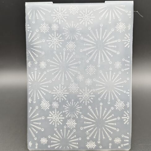 Plastic Embossing Folder A6 Size Fireworks Pattern Paper Crafts Plastic Textured Impressions for Card Making Scrapbooking in Kuwait