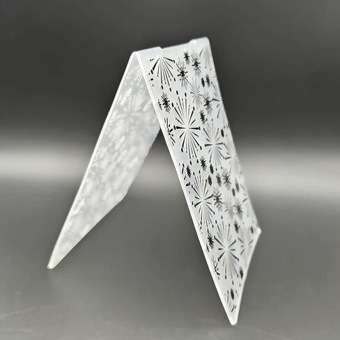 Plastic Embossing Folder A6 Size Fireworks Pattern Paper Crafts Plastic Textured Impressions for Card Making Scrapbooking in Kuwait