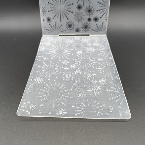 Plastic Embossing Folder A6 Size Fireworks Pattern Paper Crafts Plastic Textured Impressions for Card Making Scrapbooking in Kuwait