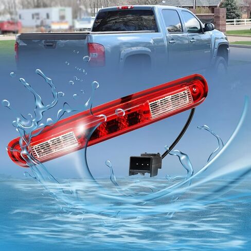 25890530 Red Rear Center High Mount Brake Light Fit for Chevy Silverado GMC Sierra 1500 for Chevy Silverado GMC Sierra 2500 HD 3500 HD # GM25890530 923-247 Led Housing 3rd Third Tail Stop Cargo Lamp in Saudi Arabia