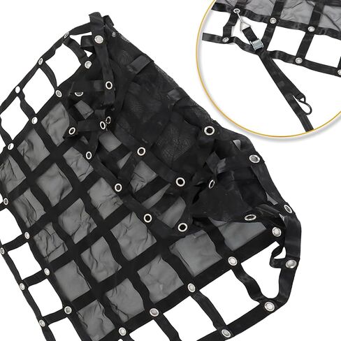 HOSTIC 6.75FT x 8FT شبكة بضائع ثقيلة قابلة للتعديل للمقطورة شبكة بضائع شاحنة شبكة سرير شاحنة منظم أسود in Kuwait