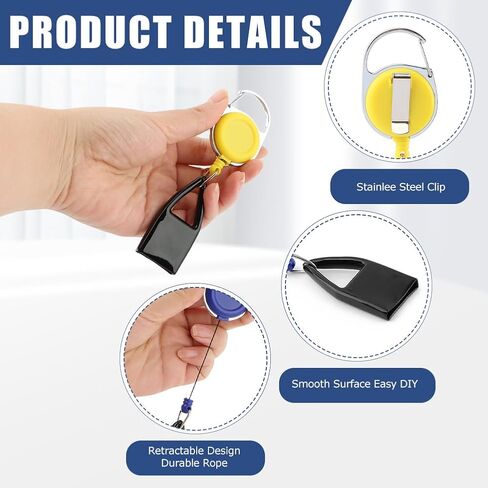 Lighter Leash,Retractable Lighter-Clip,Assorted Color Lighter-Holder Keychain,Multicolor Lighter-Holders Strap with Classic Cover Single Clip,Easy to Use in Kuwait