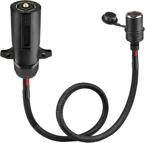 12AWG 7-Way Trailer Plug to Female Cigarette Lighter Power Cable, 7 Pin Blade Connector 12V Power Adapter, Heavy Duty Charger Access for RV Truck Trailer (2FT/63cm) in Saudi Arabia