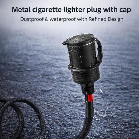 12AWG 7-Way Trailer Plug to Female Cigarette Lighter Power Cable, 7 Pin Blade Connector 12V Power Adapter, Heavy Duty Charger Access for RV Truck Trailer (2FT/63cm) in Saudi Arabia
