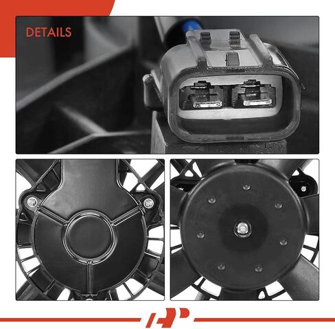 مجموعة مروحة تبريد رادياتير المحرك الممتازة متوافقة مع Honda Odyssey 2011-2017 3.5 لتر، الجانب الأيسر والأيمن، استبدال # 19030RYEA11، 19020RV0A01، مجموعة من قطعتين in Kuwait