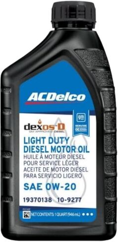 ACDelco dexosD SAE 0W-20 Light Duty Diesel Motor Oil Bundle with Wix WL10351 Oil Filter for 3.0L Duramax Diesel Engines (8 Items: 10-9277 (19370138) x7 + 1 WL10351) in Kuwait