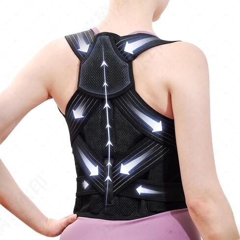 Posture Corrector for Women - Adjustable and Breathable Support Scoliosis Back Brace for Waist - Improve Back Posture for Body Correction M(waist 34"- 41") in Saudi Arabia