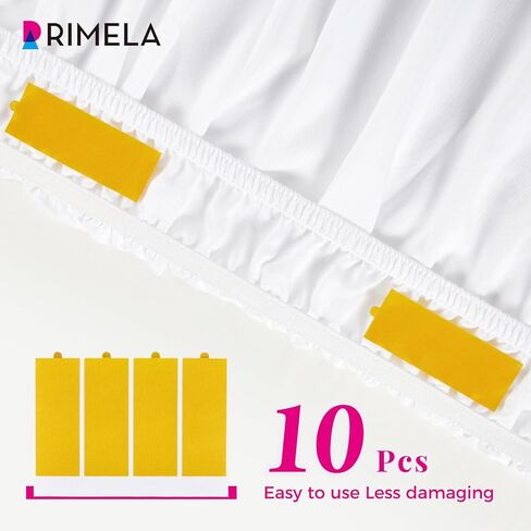 RIMELA Double Sided Adhesive Tape, Heavy Duty Mounting Tape for Bedskirts, Slipcovers, Photos, Decorations, Easy to Use (Semi-Transparent, 10 Sheets, 40 Pieces) in Kuwait