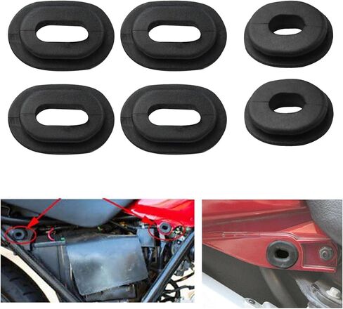 2 Set （12Pcs） Rubber Grommet Single Side Cover for Honda Motorcycle CB100 CB125S CL100 CL100S CL125S SL100 125 TL125 125S XL100 Cover Replaces 17247-303-000, 83551-300-000, Black in Saudi Arabia
