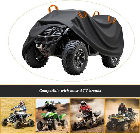 ATV Cover for Honda FourTrax Foreman 450/450 ES/450 S, Water-Resistant Ripstop Quad 4 Wheeler Cover with Reflective Trim, Designed for Outdoor Parking and Light Weather Use in Saudi Arabia