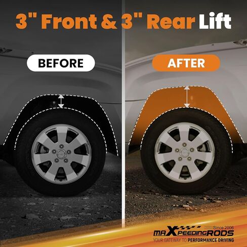 طقم رفع maxpeedingrods 3 بوصة لسيارة Honda CRV 1997-2001 RD1، طقم فاصل دعامة أمامية وخلفية من الألومنيوم باللون الرمادي in Kuwait