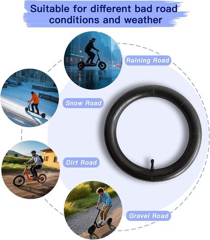 2 Pack 12.5x2.5 Inner Tube 12 1/2"x2 1/4" Scooter Tire Tubes 12 Inch 12/12.5x2.5/3.0 Bike Tube Replacement with Angled Valve Stem Compatible with Razor Pocket Mod Bella Daisy Electric Scooters in Saudi Arabia