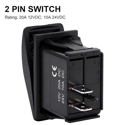 Rocker Switch, 12V Marine Boat 2 Pin Rocker Switch, 20A SPST ON/Off Waterproof Toggle Switch for Boat RZR RV Automotive Car UTV ATV in Kuwait