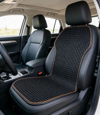 Summer 3D Air Big Mesh Car Seat Cushion Pad,Universal Fit Cooling Breathable and Vent Mesh Car Seat Cushions Cover for Truck SUV Pikup Sedan Accessories 1PCS (Brown) in Saudi Arabia
