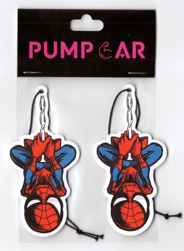 PumpCar 2 قطعة Spidey على الوجهين معلقة الكرتون الكرز المعطرة مضحك سيارة الهواء المعطر بارد العنكبوت معلقة لمرآة الرؤية الخلفية الملحقات الداخلية الهدايا in Kuwait