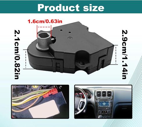 HVAC Blend Door Actuator Compatible with 2009-2012 Chevy Traverse & 2007-2012 GMC Acadia & 2008-2012 Buick Enclave & 2007-2010 Saturn Outlook Replaces 604-140, 15-73989, 20826182 in Kuwait
