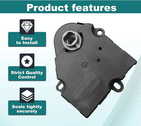 HVAC Blend Door Actuator Compatible with 2009-2012 Chevy Traverse & 2007-2012 GMC Acadia & 2008-2012 Buick Enclave & 2007-2010 Saturn Outlook Replaces 604-140, 15-73989, 20826182 in Kuwait