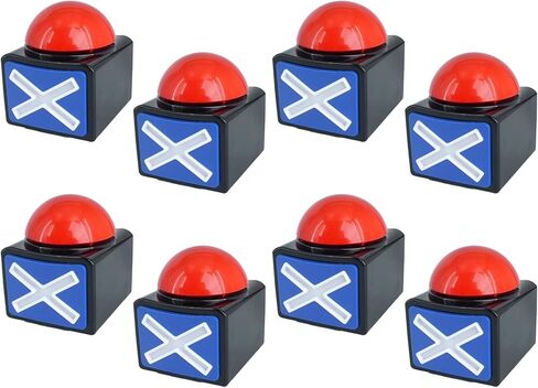 8 Pcs Answer Game Buzzer with Sound and Light Buzzer Alarm Buttons Contest Prop Trivia Quiz Toys for Adult Kids Game Show Party in Kuwait