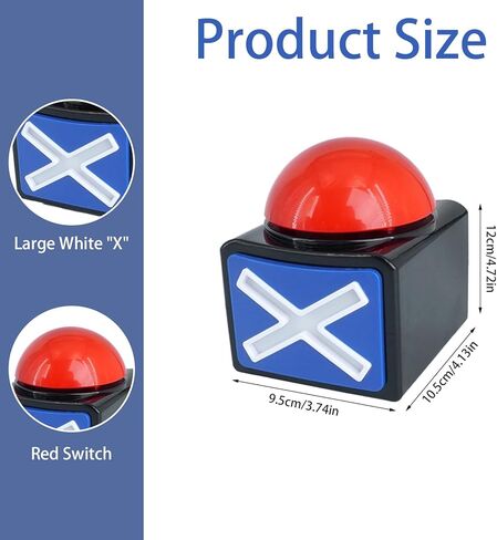 8 Pcs Answer Game Buzzer with Sound and Light Buzzer Alarm Buttons Contest Prop Trivia Quiz Toys for Adult Kids Game Show Party in Kuwait