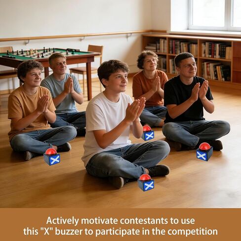 8 Pcs Answer Game Buzzer with Sound and Light Buzzer Alarm Buttons Contest Prop Trivia Quiz Toys for Adult Kids Game Show Party in Kuwait
