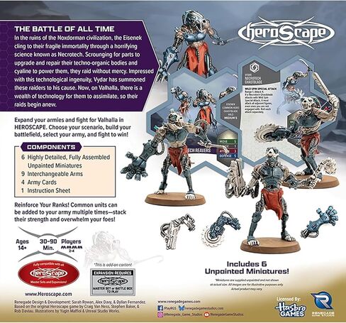 توسعة Renegade Game Studios Heroscape Necrotech Reavers مع منمنمات قابلة للتخصيص وأذرع قابلة للتبديل in Kuwait