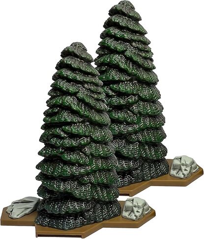 Renegade Game Studios HeroScape Forests of Valhalla Terrain Expansion - 6 أشجار دائمة الخضرة، ملحقات ألعاب مصغرة سداسية، كمين وإستراتيجية in Kuwait