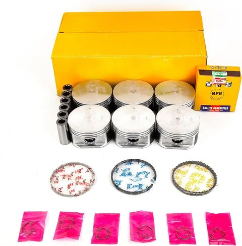 MA-9761316289-3 Pistons with Rings Compatible With/For 02-10 Dodge Jeep Mitsubishi 3.7 SOHC in Kuwait