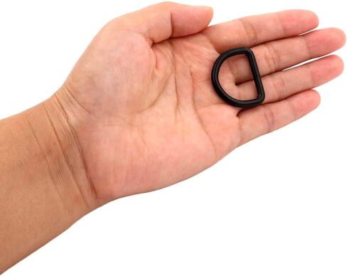 BIKICOCO Metal D-Rings Round Buckle, 1 x 3/4 Inch Non-Welded for Webbing Sewing DIY - Black in Kuwait