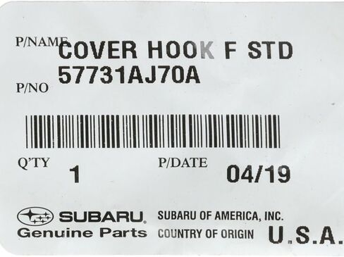 Subaru SubaruFront Tow Hitch Hook Bumper Cover for 2013 2014 Legacy 57731AJ70A OEM Genuine in Saudi Arabia