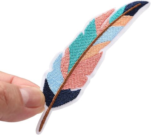 4 ألوان ريشة التطريز القماش زين الحديد على DIY الملابس والاكسسوارات شارة إصلاح للملابس والحقائب والأحذية والقبعة والحديد ديكور المنزل in Kuwait