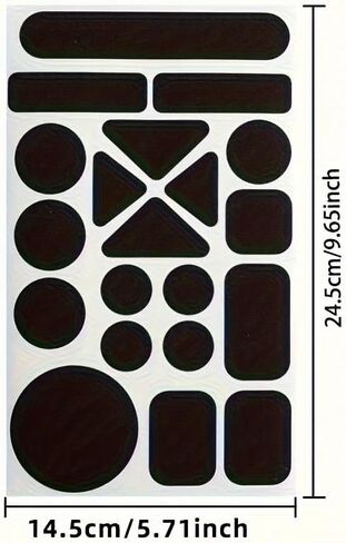 20Pcs Down Jacket Repair Patch Kit, Self Adhesive Canvas Fabric Patches for Puffer Jackets and Clothing, Waterproof Pre-Cut Repair Tape for Coats, Tents, Backpacks and Outdoor Gear, Black in Kuwait