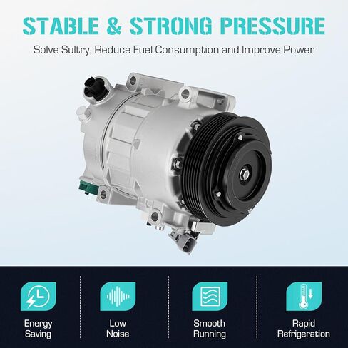 AC Compressor with Clutch Fit for Ram 1500 3.6L 2014 2015 2016 2017 2018, Ram 1500 Classic 3.6L 2019 2020 2021 2022, Replace CO 29275C, Air Condition automotive replacement in Kuwait