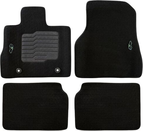 ecoMats Carpet Floor Mats Fit for 2010 to 2017 Chevrolet Equinox / 2010 to 2017 GMC Terrain, with Safety Locks and Non-Slip Driver Heel Pad, Front and Rear, Black in Saudi Arabia
