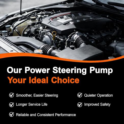ALADICHE Power Steering Pump with Reservoir Fit for 2011-2015 Chevrolet Silverado 2500 HD 3500 HD, for 2011-2015 GMC Sierra 2500 HD 3500 HD, V8 6.0L, 20-5001R in Kuwait