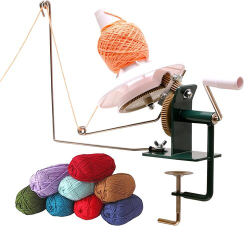 Yarn Winder for Crocheting & Knitting, Large Capacity 15oz Yarn Ball Winder with Metal Base, Easy to Install Yarn Cake Maker for Bulky Acrylic Cotton Wool Yarn, Ideal Gift for Knitting Lovers in Saudi Arabia