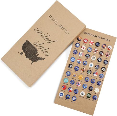 51 Pcs US State Flags Push Pins, Decorative Map Tacks for Cork Board Bulletin Board, Ideal for Home Office Classroom Travel Map in Saudi Arabia