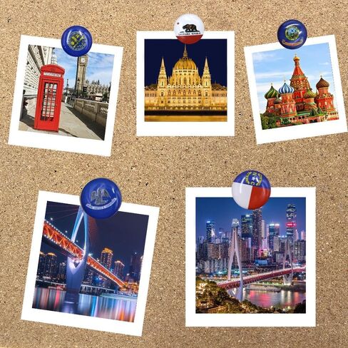 51 Pcs US State Flags Push Pins, Decorative Map Tacks for Cork Board Bulletin Board, Ideal for Home Office Classroom Travel Map in Saudi Arabia