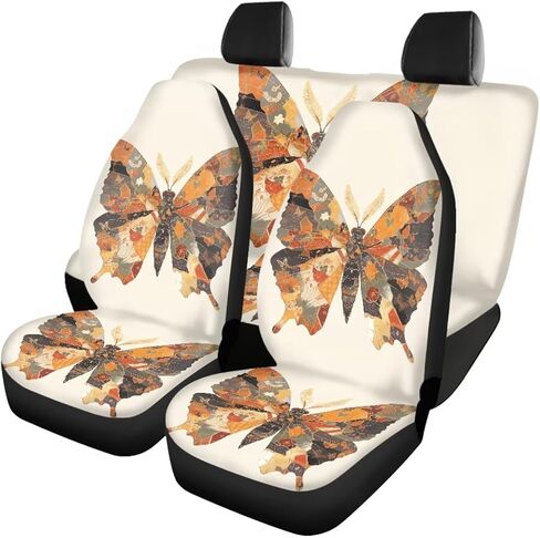 Retro Ditsy Floral Print Stylish Front Seat Covers and Rear Bench Cute Flower Seat Covers Full Set Vehicle Cushion Cover Nonslip Breathable Fit for Most Sedan Truck SUV in Saudi Arabia