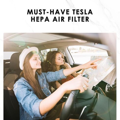 Tesla Model 3 Model Y فلتر الهواء HEPA 2 Pack مع استبدال فلتر هواء المقصورة تسلا بالكربون المنشط (2016-2025) in Kuwait