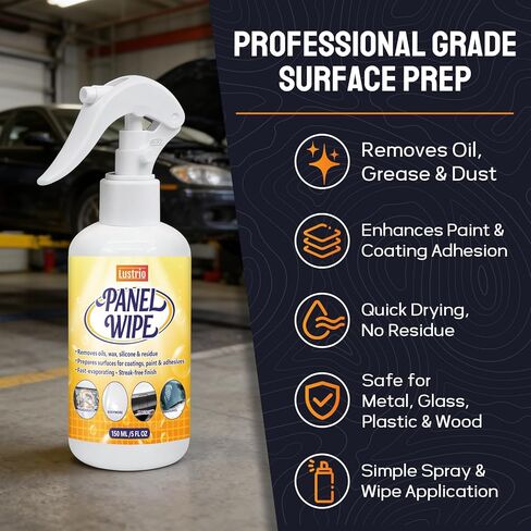 Car Surface Prep Spray – Panel Wipe & Pre-Paint Degreaser for Ceramic Coating, PPF, Vinyl Wrap – Removes Wax, Grease, Silicone – Fast Drying, No Residue – Safe on Clear Coat – Towel Included-5oz in Saudi Arabia