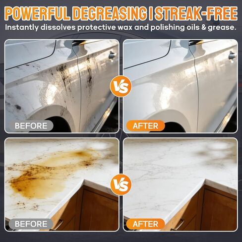 Car Surface Prep Spray – Panel Wipe & Pre-Paint Degreaser for Ceramic Coating, PPF, Vinyl Wrap – Removes Wax, Grease, Silicone – Fast Drying, No Residue – Safe on Clear Coat – Towel Included-5oz in Saudi Arabia
